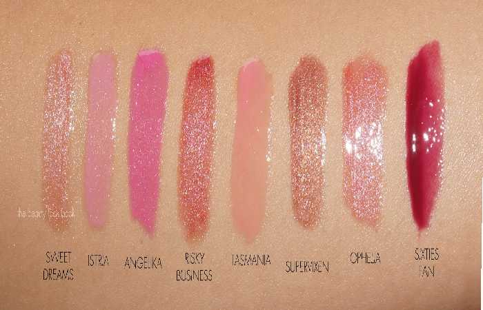 many shades are there in Mac lipgloss swatches