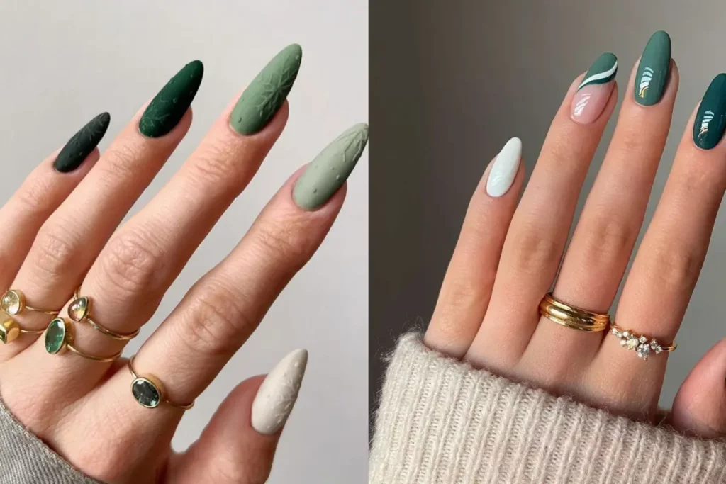 Green Gradient Nails
