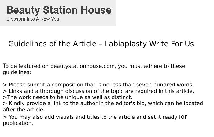 Labiaplasty Write For Us