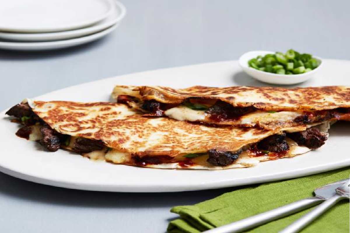 Pepper and Black Bean Jack Quesadillas