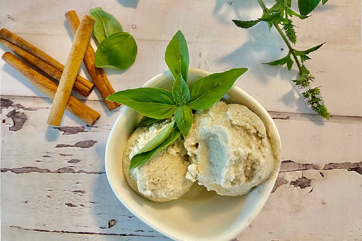 Cinnamon and Basil Ice Cream